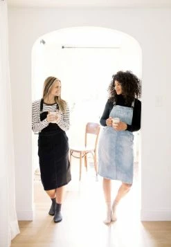 The Main Street Exchange 'Hailee' Black Denim Skirt Overalls