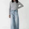 THE MAIN STREET EXCHANGE Exclusive Designs 'Haven' Long Denim Skirt In Light Wash