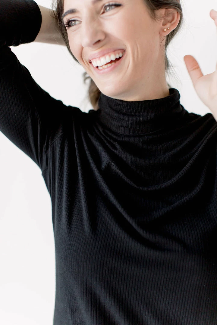 The Main Street Exchange Exclusive Designs 'Zuri' Ribbed Turtleneck In Black 4 The Main Street Exchange Exclusive Designs 'Zuri' Ribbed Turtleneck In Black