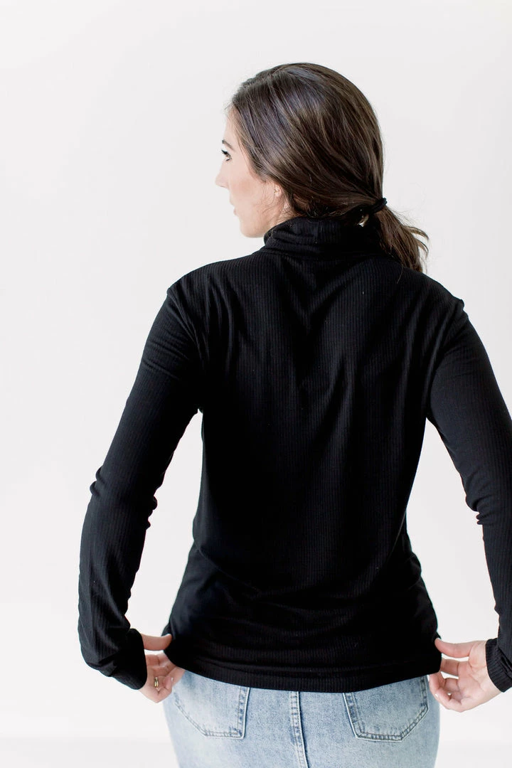 The Main Street Exchange Exclusive Designs 'Zuri' Ribbed Turtleneck In Black 6 The Main Street Exchange Exclusive Designs 'Zuri' Ribbed Turtleneck In Black