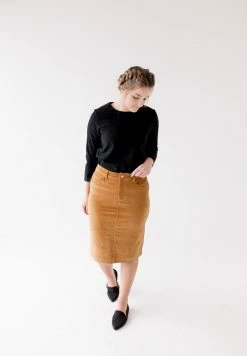 The Main Street Exchange 'Ember' Corduroy Skirt In Camel FINAL SALE 12 The Main Street Exchange 'Ember' Corduroy Skirt In Camel FINAL SALE