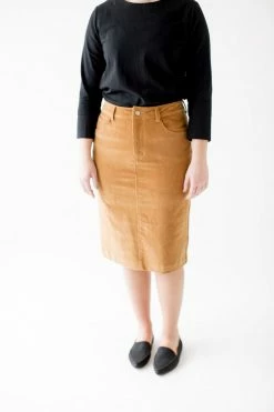 The Main Street Exchange 'Ember' Corduroy Skirt In Camel FINAL SALE 13 The Main Street Exchange 'Ember' Corduroy Skirt In Camel FINAL SALE
