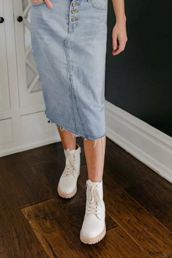 KKE ORIGINALS Shoes 'Oslo' Lace Up High Ankle Boots In Ivory 2 KKE ORIGINALS Shoes 'Oslo' Lace Up High Ankle Boots In Ivory