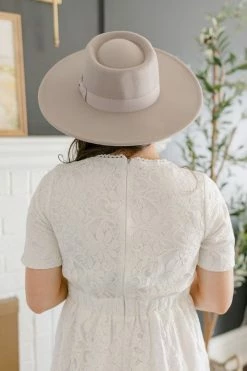 Polagram 'Serenity' Lace Midi Dress In Ivory FINAL SALE