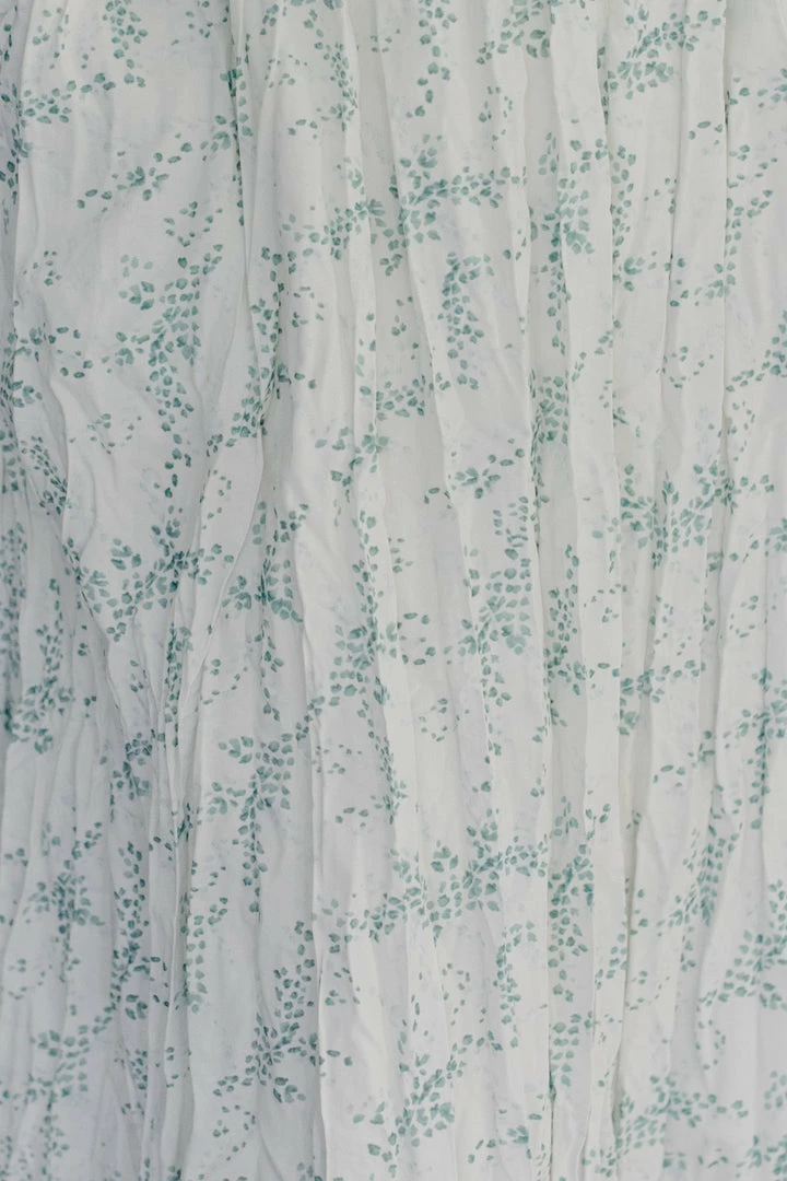 Mikarose Skirts 'Clara' Pleated Midi Skirt In Mineral Green Print FINAL SALE 4 Mikarose Skirts 'Clara' Pleated Midi Skirt In Mineral Green Print FINAL SALE