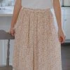 Tea N Rose 'Finch' Floral Pleated Midi Skirt In Ivory FINAL SALE Skirts