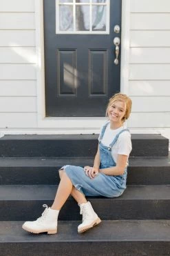 KKE ORIGINALS Shoes 'Oslo' Lace Up High Ankle Boots In Ivory 7 KKE ORIGINALS Shoes 'Oslo' Lace Up High Ankle Boots In Ivory