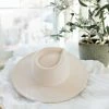 Queens 'Dublin' Wide Brim Panama Hat In Ivory Accessories