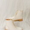 KKE ORIGINALS Shoes 'Oslo' Lace Up High Ankle Boots In Ivory