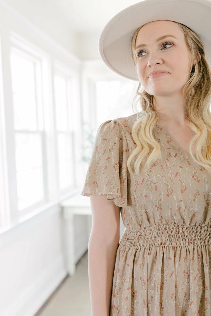 Mikarose 'Elizabeth' Floral Maxi Dress In Taupe Dresses 3 Mikarose 'Elizabeth' Floral Maxi Dress In Taupe Dresses