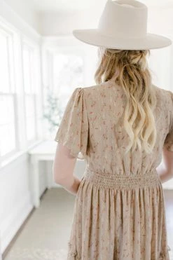 Mikarose 'Elizabeth' Floral Maxi Dress In Taupe Dresses 9 Mikarose 'Elizabeth' Floral Maxi Dress In Taupe Dresses