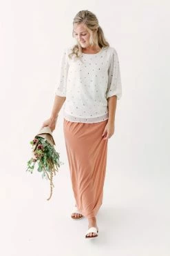 The Main Street Exchange 'Claire' Skirt In Woodrose FINAL SALE