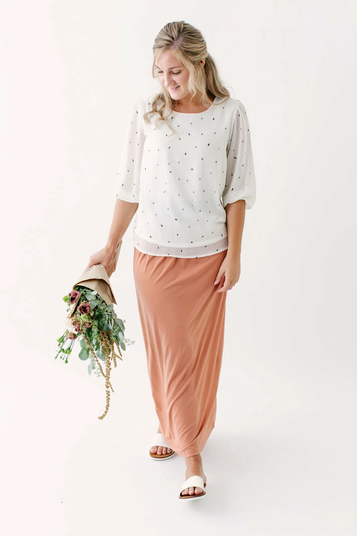 The Main Street Exchange 'Claire' Skirt In Woodrose FINAL SALE 1 The Main Street Exchange 'Claire' Skirt In Woodrose FINAL SALE