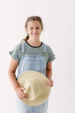 Hayden Los Angeles 'Kaya' Girl Striped Ruffle Sleeve Top