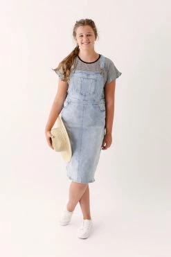 The Main Street Exchange Exclusive Designs 'Emerson' Light Denim Skirt Overalls 20 The Main Street Exchange Exclusive Designs 'Emerson' Light Denim Skirt Overalls