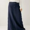 The Main Street Exchange 'Caroline' Long Knit Denim Skirt Exclusive Designs