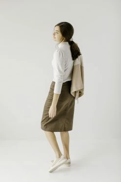 The Main Street Exchange 'Leah' Skirt In Muted Olive FINAL SALE Skirts 7 The Main Street Exchange 'Leah' Skirt In Muted Olive FINAL SALE Skirts