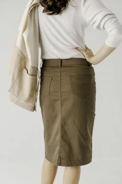 The Main Street Exchange 'Leah' Skirt In Muted Olive FINAL SALE Skirts 6 The Main Street Exchange 'Leah' Skirt In Muted Olive FINAL SALE Skirts