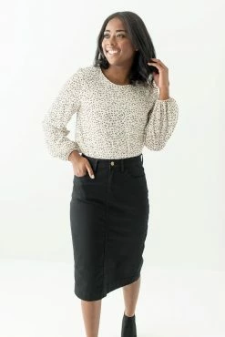 The Main Street Exchange 'Leah' Skirt In Black FINAL SALE
