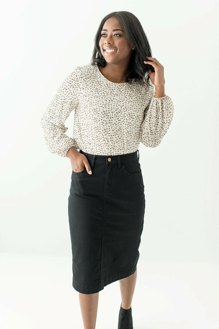 The Main Street Exchange 'Leah' Skirt In Black FINAL SALE 1 The Main Street Exchange 'Leah' Skirt In Black FINAL SALE