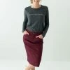 The Main Street Exchange 'Leah' Skirt In Mulberry FINAL SALE Denim