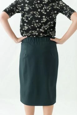 The Main Street Exchange Exclusive Designs 'Anna' Skirt In Forest Green FINAL SALE
