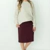 The Main Street Exchange 'Anna' Skirt In Wine FINAL SALE Exclusive Designs
