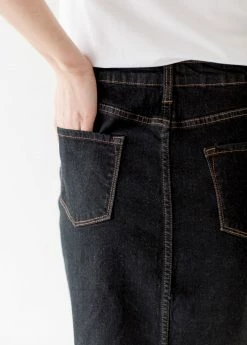 The Main Street Exchange 'Jia' Dark Denim Knee Length Skirt FINAL SALE 13 The Main Street Exchange 'Jia' Dark Denim Knee Length Skirt FINAL SALE