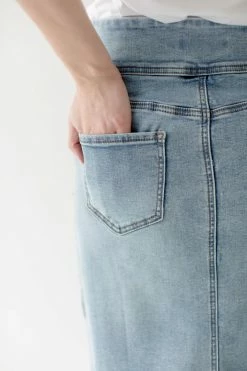 The Main Street Exchange Exclusive Designs 'Sara' Ankle Length Denim Skirt Light Wash 7 The Main Street Exchange Exclusive Designs 'Sara' Ankle Length Denim Skirt Light Wash