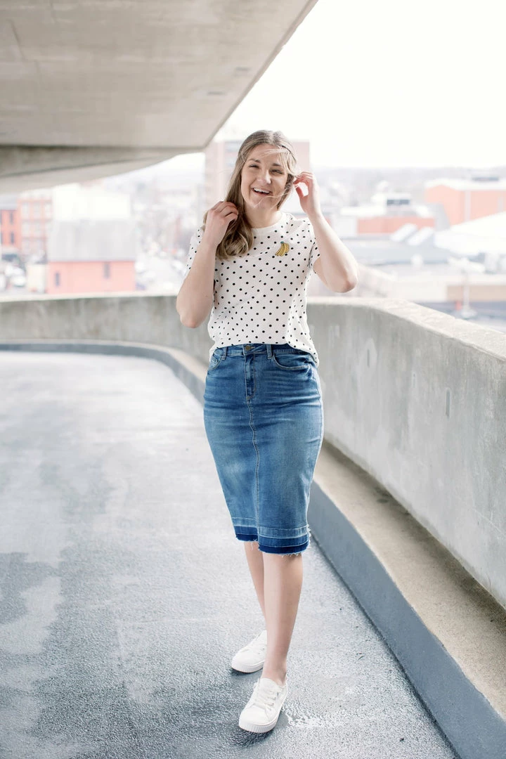 The Main Street Exchange 'Esme' Medium Wash Denim Skirt 6 The Main Street Exchange 'Esme' Medium Wash Denim Skirt