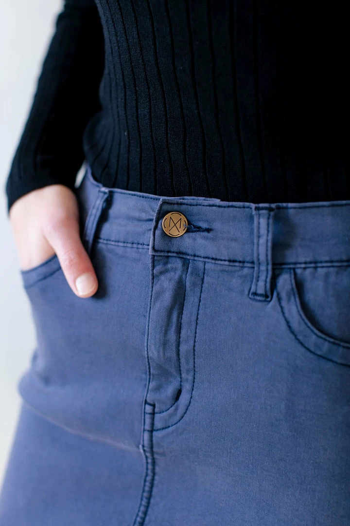 The Main Street Exchange Skirts 'Leah' Skirt In Smoke Blue FINAL SALE 3 The Main Street Exchange Skirts 'Leah' Skirt In Smoke Blue FINAL SALE