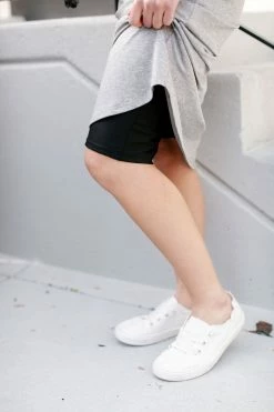 The Main Street Exchange Athletic Skorts 'Alexa' Athletic Skort In Heather Grey FINAL SALE