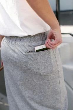 The Main Street Exchange 'Alexa' Athletic Skort In Heather Grey