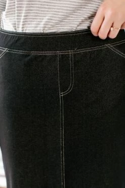 The Main Street Exchange 'Piper' Knee Length Knit Denim Skirt Exclusive Designs 37 The Main Street Exchange 'Piper' Knee Length Knit Denim Skirt Exclusive Designs