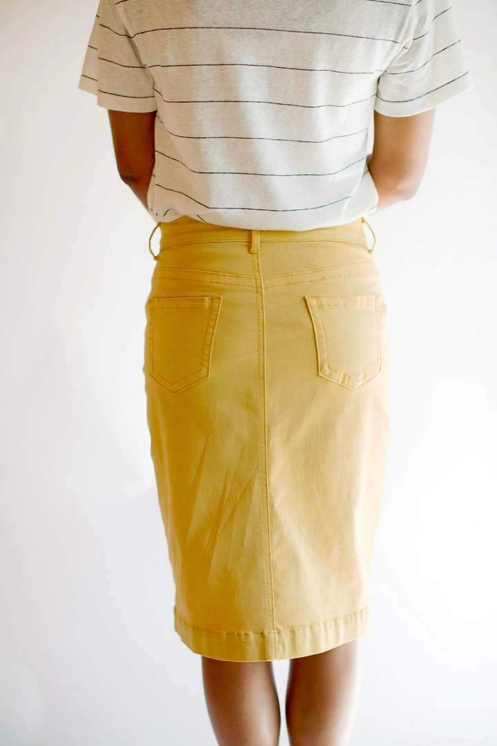 The Main Street Exchange 'Leah' Skirt In Vintage Gold FINAL SALE 6 The Main Street Exchange 'Leah' Skirt In Vintage Gold FINAL SALE