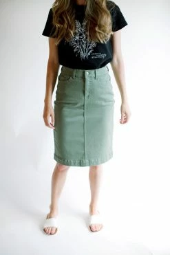 The Main Street Exchange 'Leah' Skirt In Dusty Olive FINAL SALE 8 The Main Street Exchange 'Leah' Skirt In Dusty Olive FINAL SALE