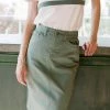 The Main Street Exchange 'Leah' Skirt In Dusty Olive FINAL SALE