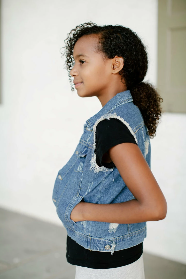 Innocence 'Logan' Girl Distressed Denim Vest FINAL SALE 3 Innocence 'Logan' Girl Distressed Denim Vest FINAL SALE