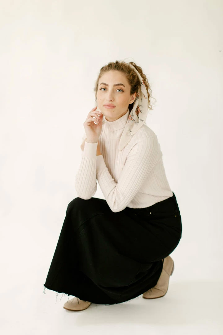 The Main Street Exchange Exclusive Designs 'Haven' Long Denim Skirt In Black 5 The Main Street Exchange Exclusive Designs 'Haven' Long Denim Skirt In Black