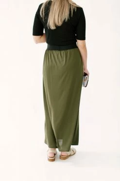The Main Street Exchange 'Claire' Skirt In Moss FINAL SALE Exclusive Designs