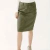The Main Street Exchange 'Leah' Skirt In True Olive FINAL SALE