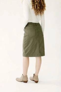 The Main Street Exchange 'Leah' Skirt In True Olive FINAL SALE 9 The Main Street Exchange 'Leah' Skirt In True Olive FINAL SALE