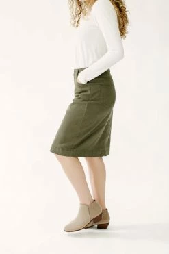 The Main Street Exchange 'Leah' Skirt In True Olive FINAL SALE 8 The Main Street Exchange 'Leah' Skirt In True Olive FINAL SALE