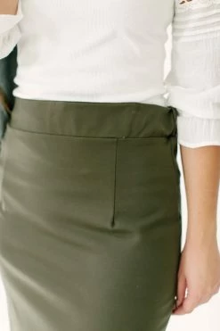 The Main Street Exchange Exclusive Designs 'Anna' Skirt In Olive FINAL SALE