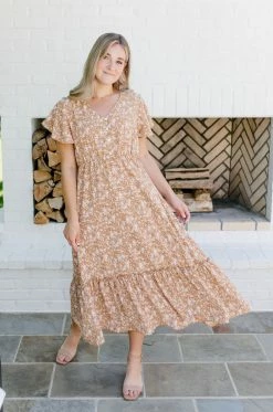 Mikarose 'Peace' Button Front Dress In Honeycomb Floral Summer Collection