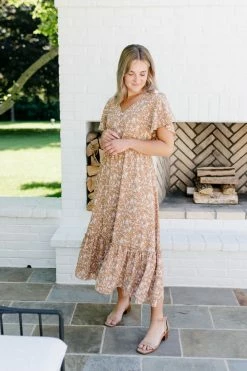 Mikarose 'Peace' Button Front Dress In Honeycomb Floral Summer Collection