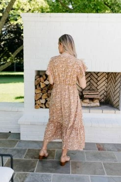 Mikarose 'Peace' Button Front Dress In Honeycomb Floral Summer Collection