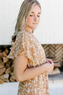 Mikarose 'Peace' Button Front Dress In Honeycomb Floral Summer Collection