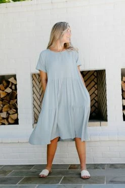 Tea N Rose 'Saylor' Flare Tiered Midi Dress