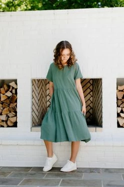 Tea N Rose 'Saylor' Flare Tiered Midi Dress